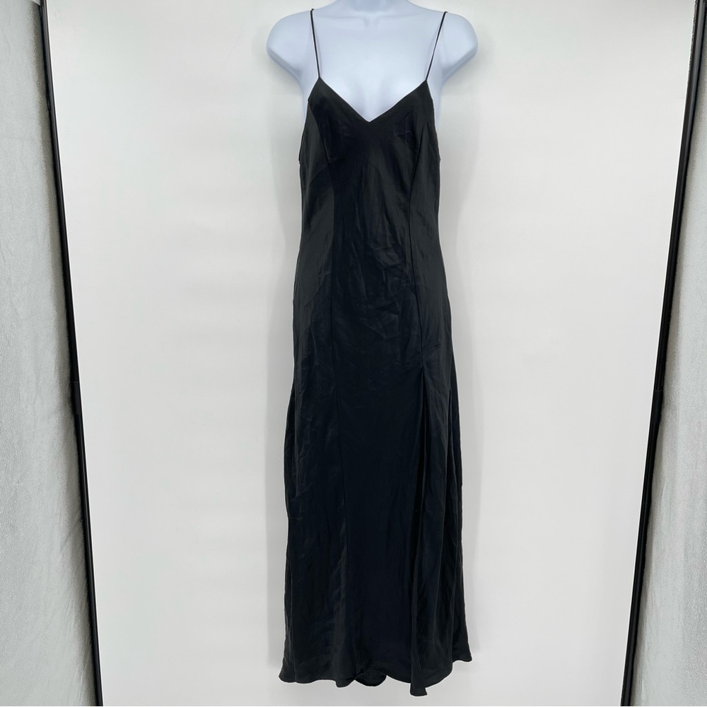 Vintage Victoria’s Secret 100% Silk Maxi Slip Dress Black Size Small